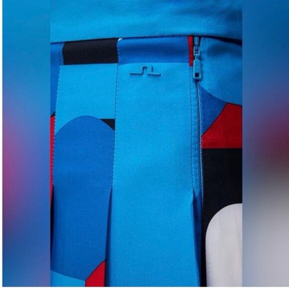J. Lindeberg Womens Pleated Adina Print Golf Skirt Brilliant Blue Size XS NWT - Picture 4 of 13
